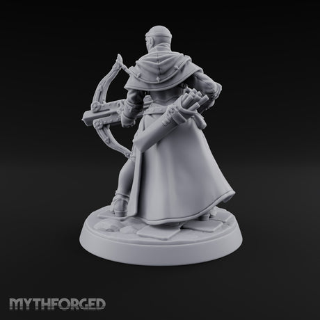 Pray, Then Aim Human Female Hooded Crossbow Arbalist A — Bare Head · Arbalest