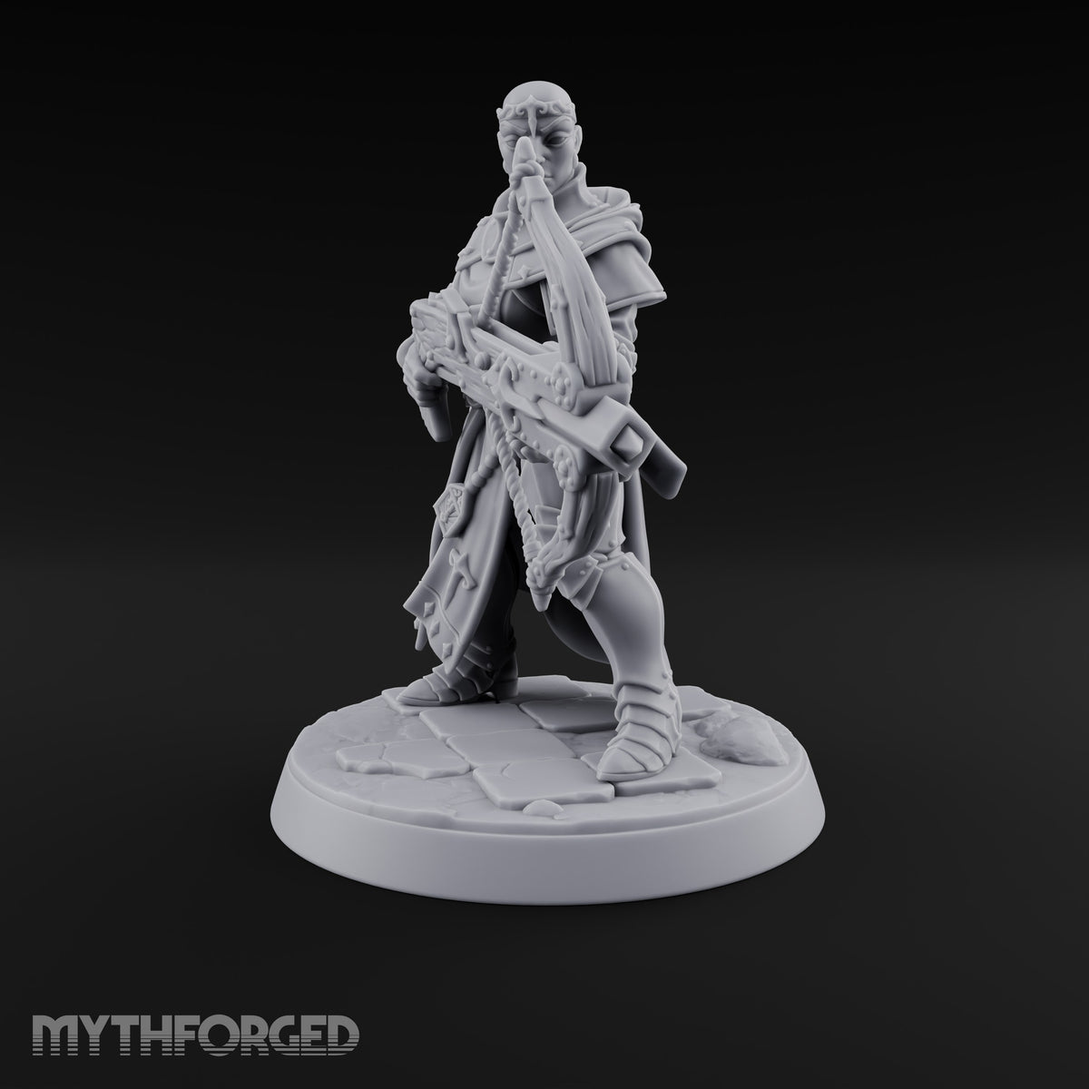 Pray, Then Aim Human Female Hooded Crossbow Arbalist A — Bare Head · Arbalest