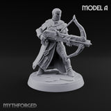 Pray, Then Aim Human Female Hooded Crossbow Arbalists — A · Bare Head · Arbalest + Arbalest