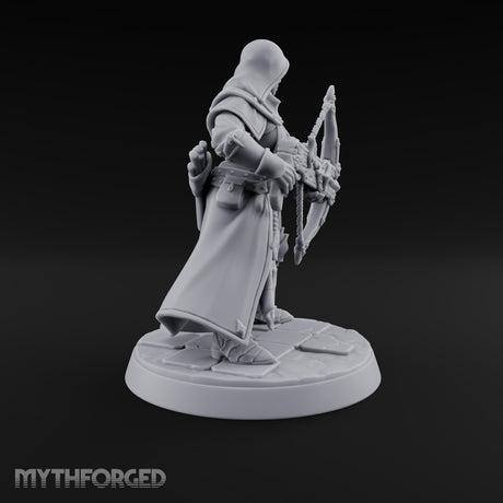 Pray, Then Aim Human Female Hooded Crossbow Arbalist A — Hooded · Arbalest