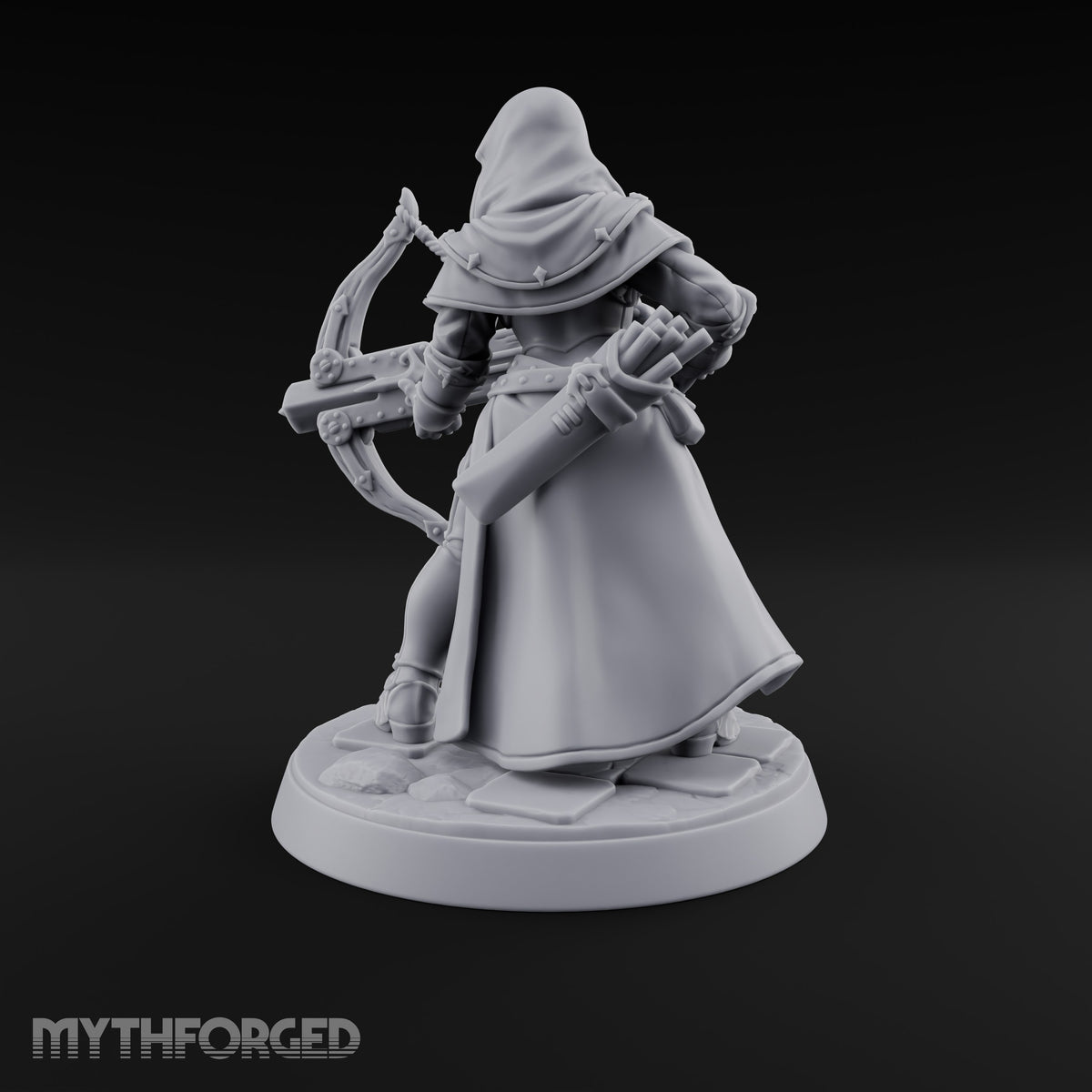 Pray, Then Aim Human Female Hooded Crossbow Arbalist A — Hooded · Arbalest