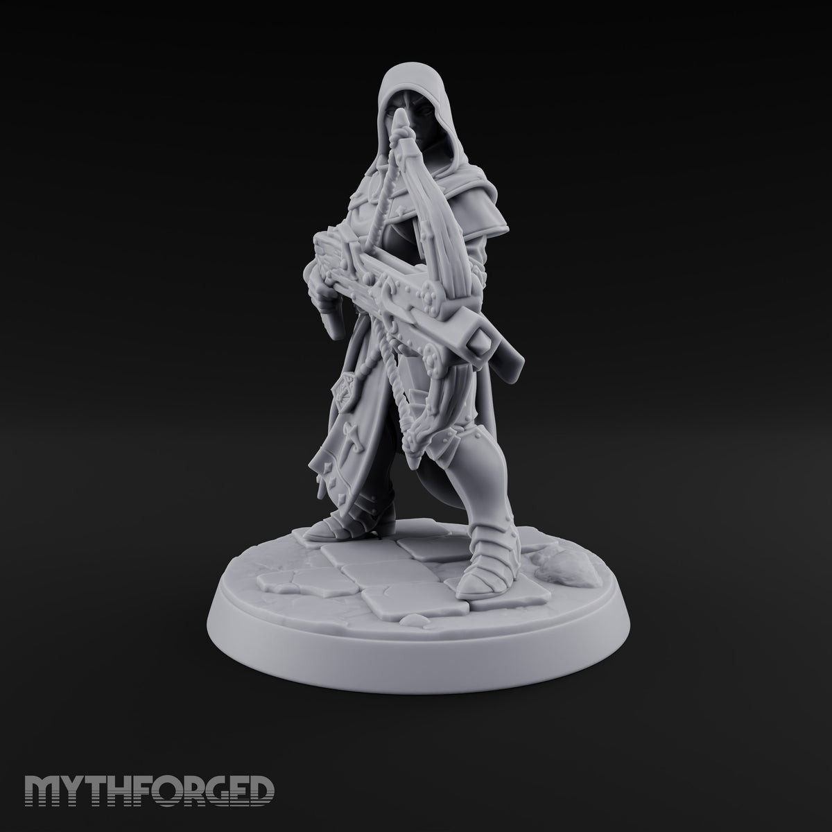Pray, Then Aim Human Female Hooded Crossbow Arbalist A — Hooded · Arbalest