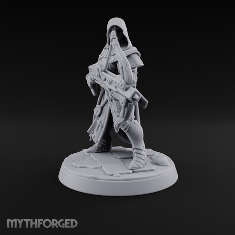 Pray, Then Aim Human Female Hooded Crossbow Arbalist A — Hooded · Arbalest