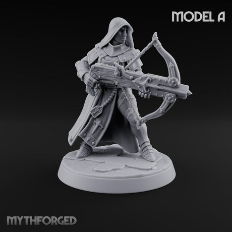 Pray, Then Aim Human Female Hooded Crossbow Arbalists — A · Hooded · Arbalest + Arbalest