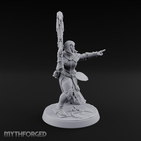 Pray, Then Aim Human Female Hooded Crossbow Arbalist B — Bare Head · Arbalest
