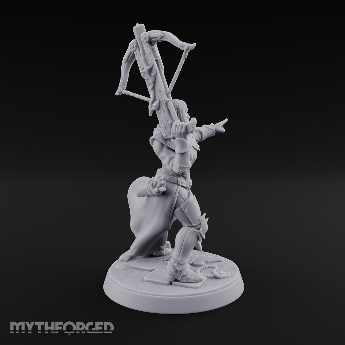Pray, Then Aim Human Female Hooded Crossbow Arbalist B — Bare Head · Arbalest