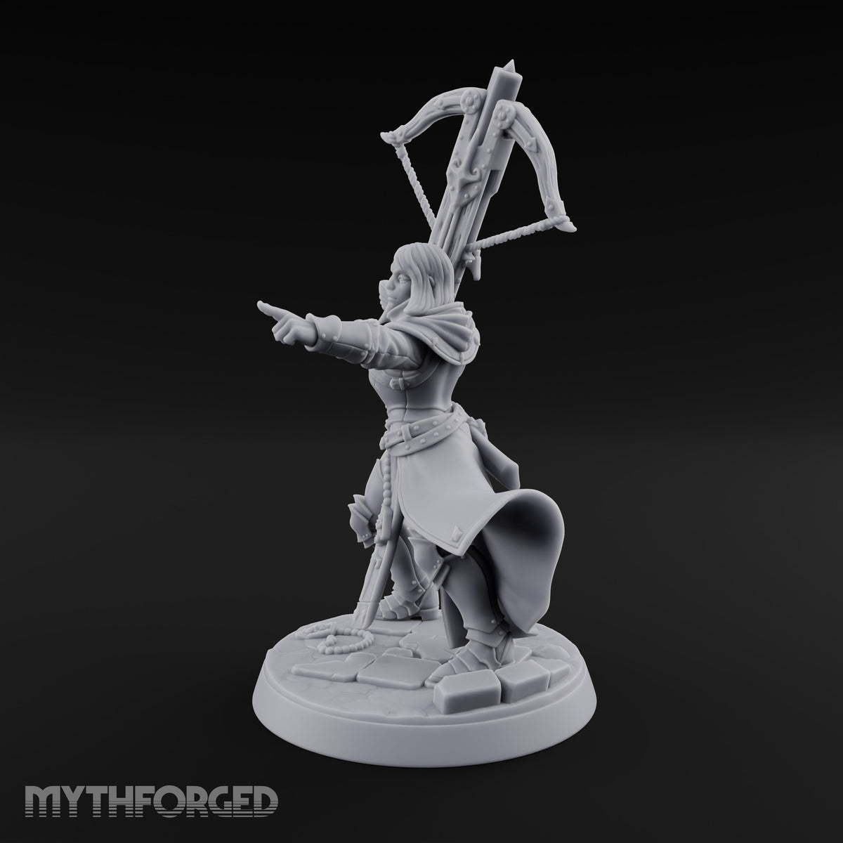 Pray, Then Aim Human Female Hooded Crossbow Arbalist B — Bare Head · Arbalest