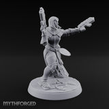 Pray, Then Aim Human Female Hooded Crossbow Arbalist B — Bare Head · Pistols