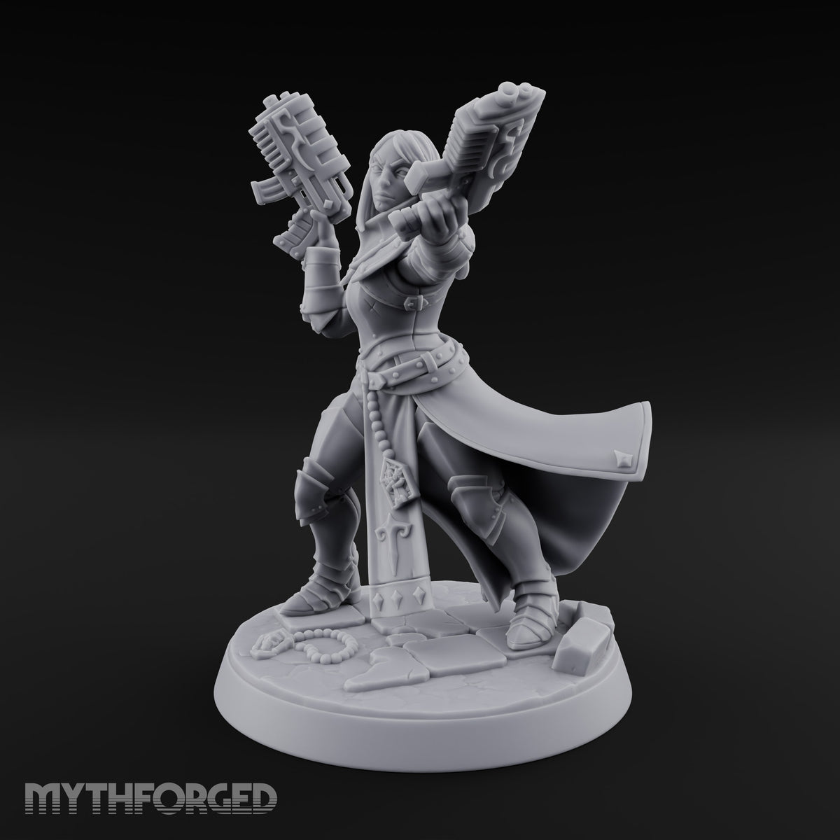Pray, Then Aim Human Female Hooded Crossbow Arbalist B — Bare Head · Pistols