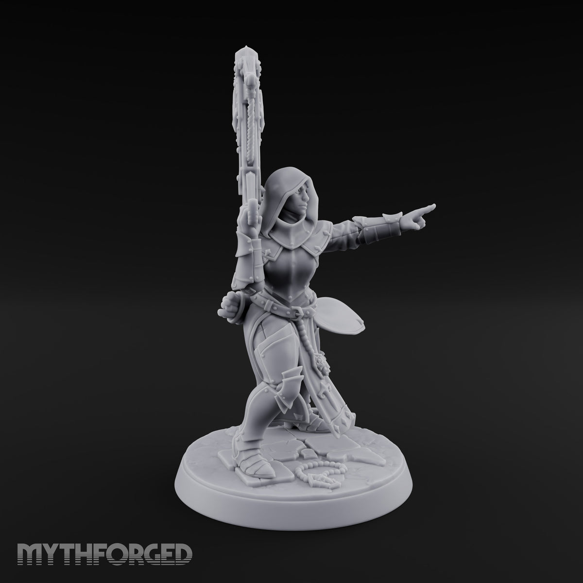 Pray, Then Aim Human Female Hooded Crossbow Arbalist B — Hooded · Arbalest