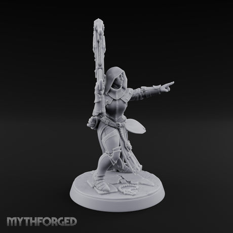 Pray, Then Aim Human Female Hooded Crossbow Arbalist B — Hooded · Arbalest