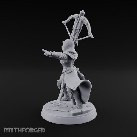 Pray, Then Aim Human Female Hooded Crossbow Arbalist B — Hooded · Arbalest
