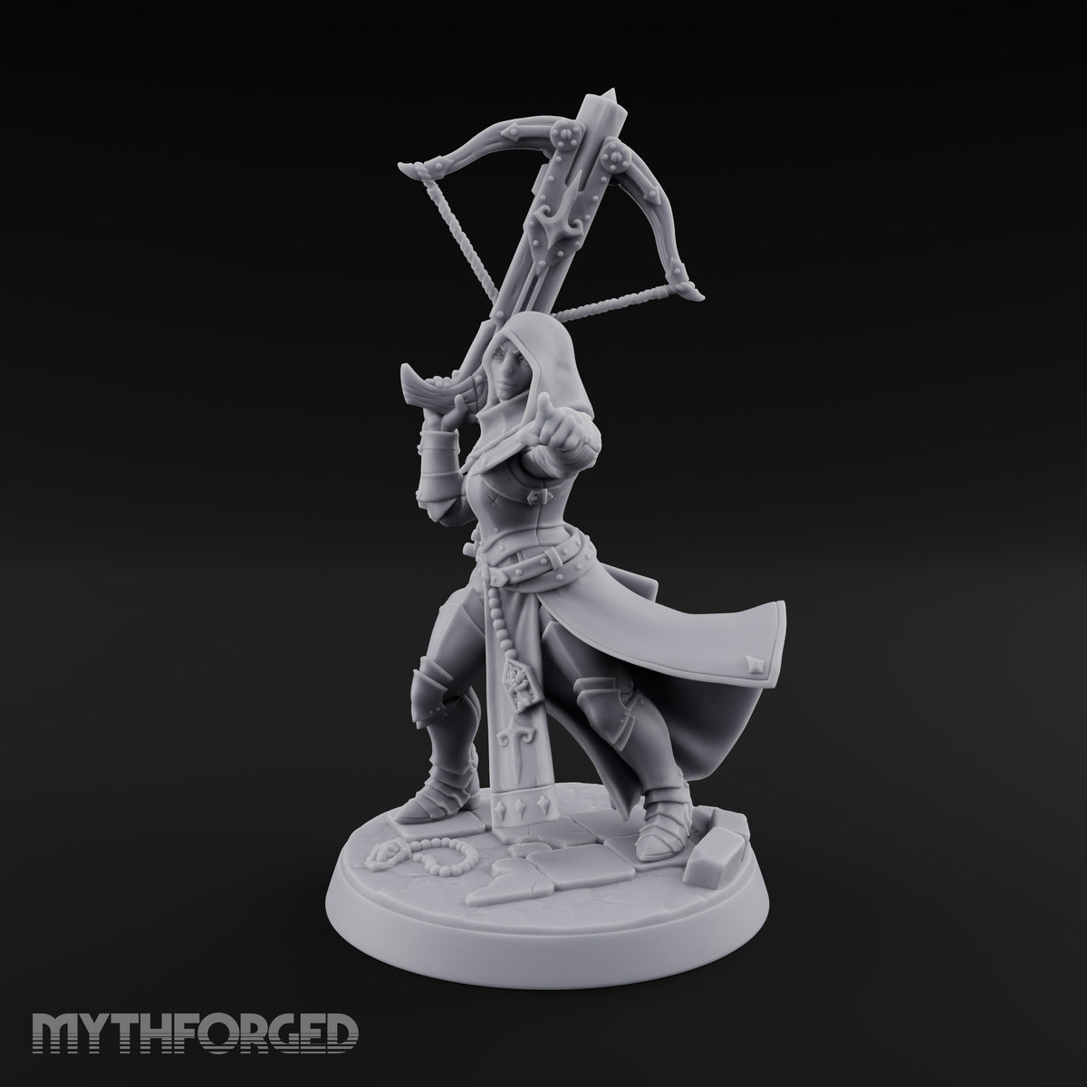 Pray, Then Aim Human Female Hooded Crossbow Arbalist B — Hooded · Arbalest