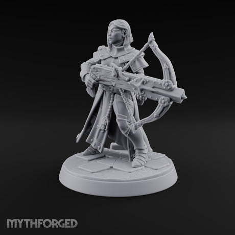Pray, Then Aim Human Female Hooded Crossbow Arbalist C — Bare Head · Arbalest