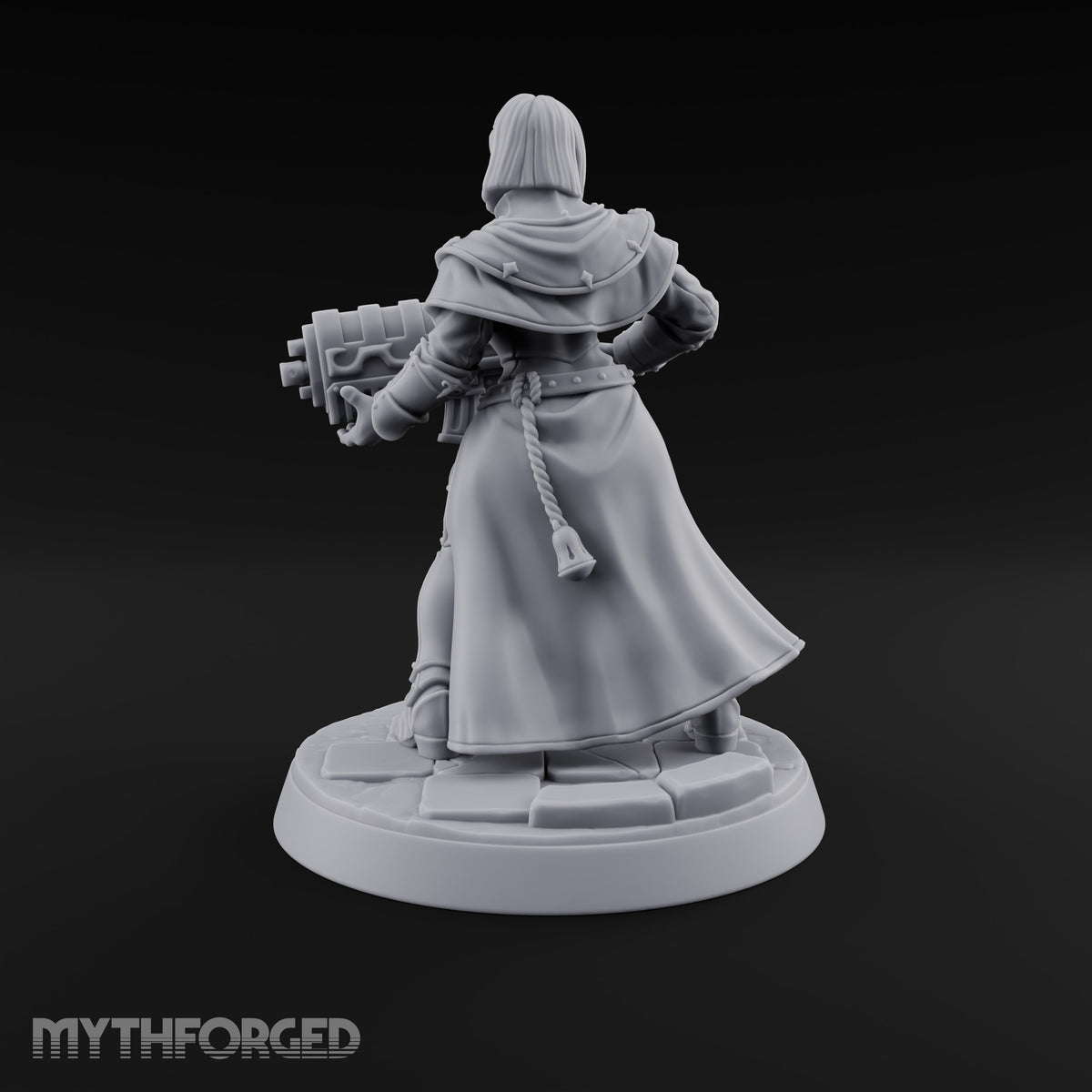Pray, Then Aim Human Female Hooded Crossbow Arbalist C — Bare Head · Gun