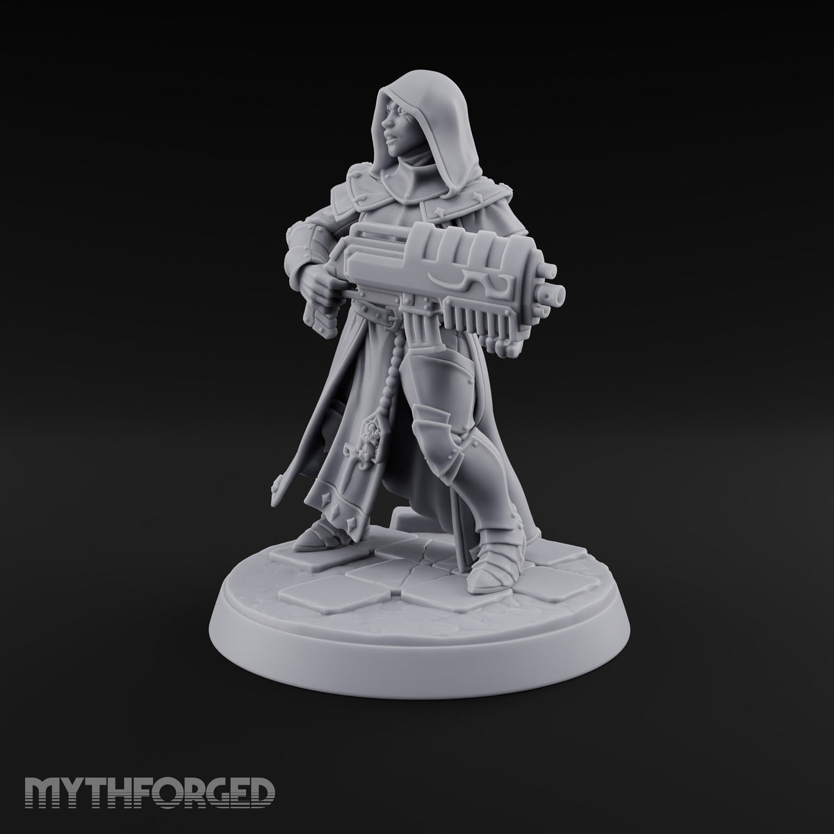 Pray, Then Aim Human Female Hooded Crossbow Arbalist C — Hooded · Gun