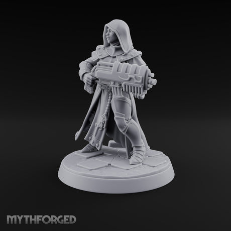Pray, Then Aim Human Female Hooded Crossbow Arbalist C — Hooded · Gun