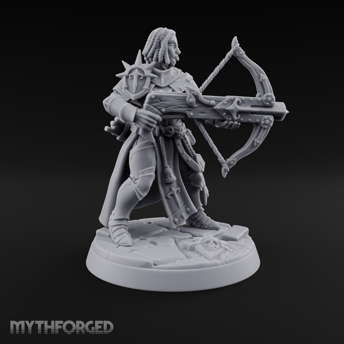Pray, Then Aim Human Female Hooded Crossbow Arbalist D — Bare Head · Arbalest