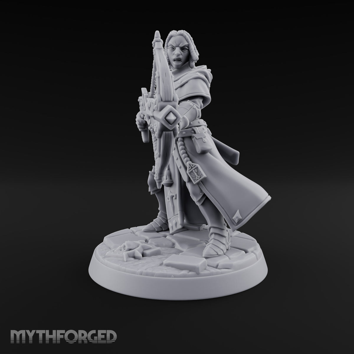 Pray, Then Aim Human Female Hooded Crossbow Arbalist D — Bare Head · Arbalest