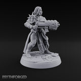 Pray, Then Aim Human Female Hooded Crossbow Arbalist D — Bare Head · Gun