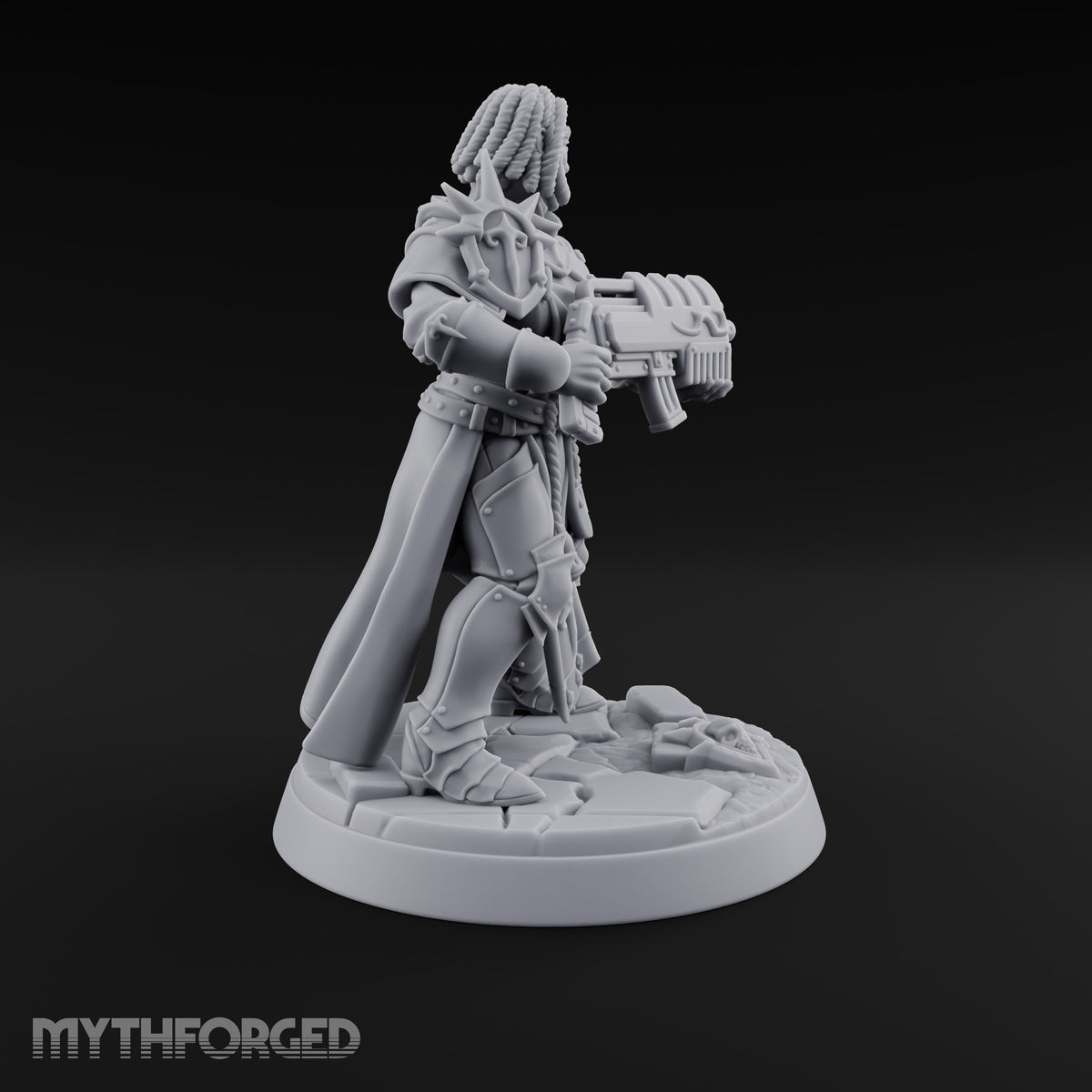 Pray, Then Aim Human Female Hooded Crossbow Arbalist D — Bare Head · Gun