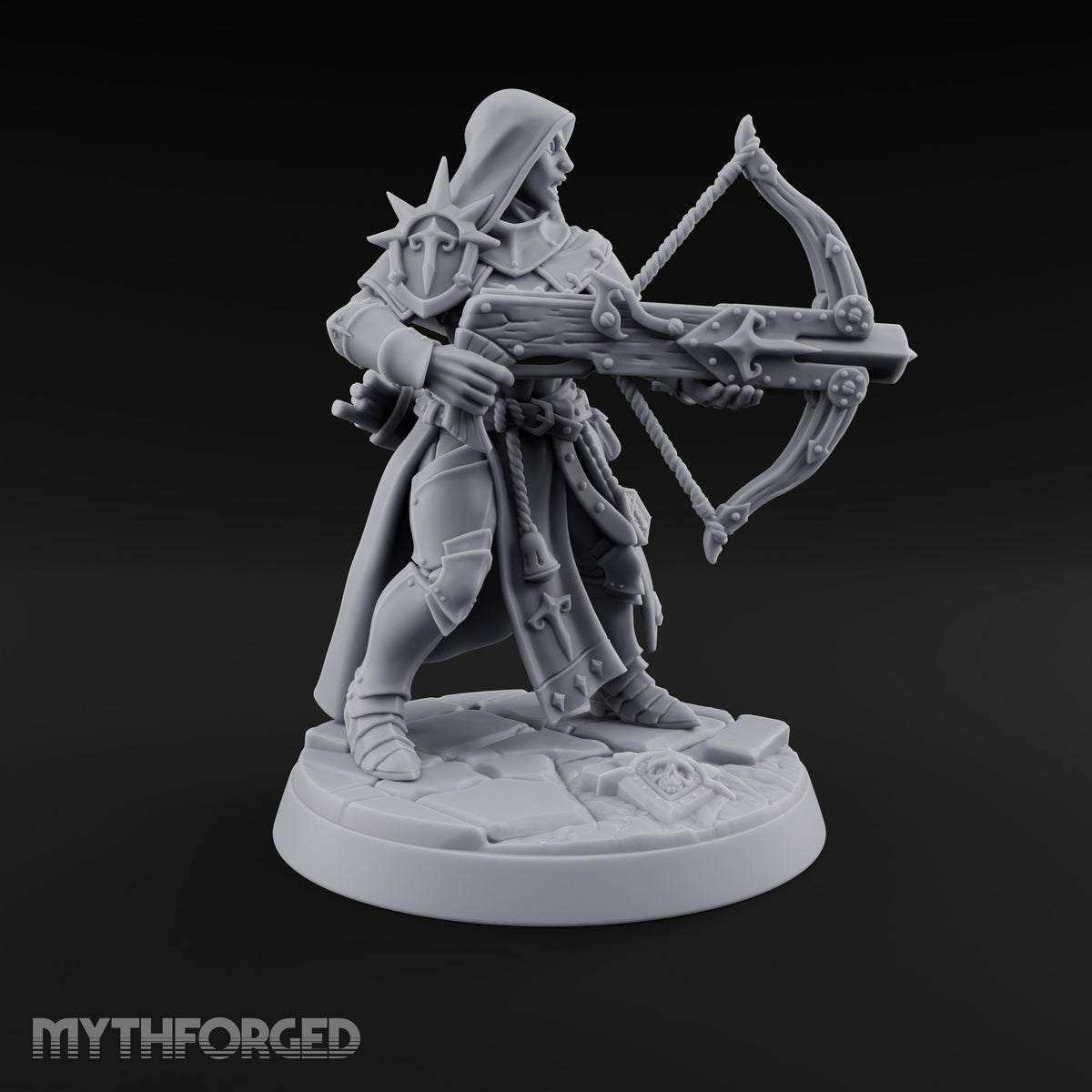 Pray, Then Aim Human Female Hooded Crossbow Arbalist D — Hooded · Arbalest