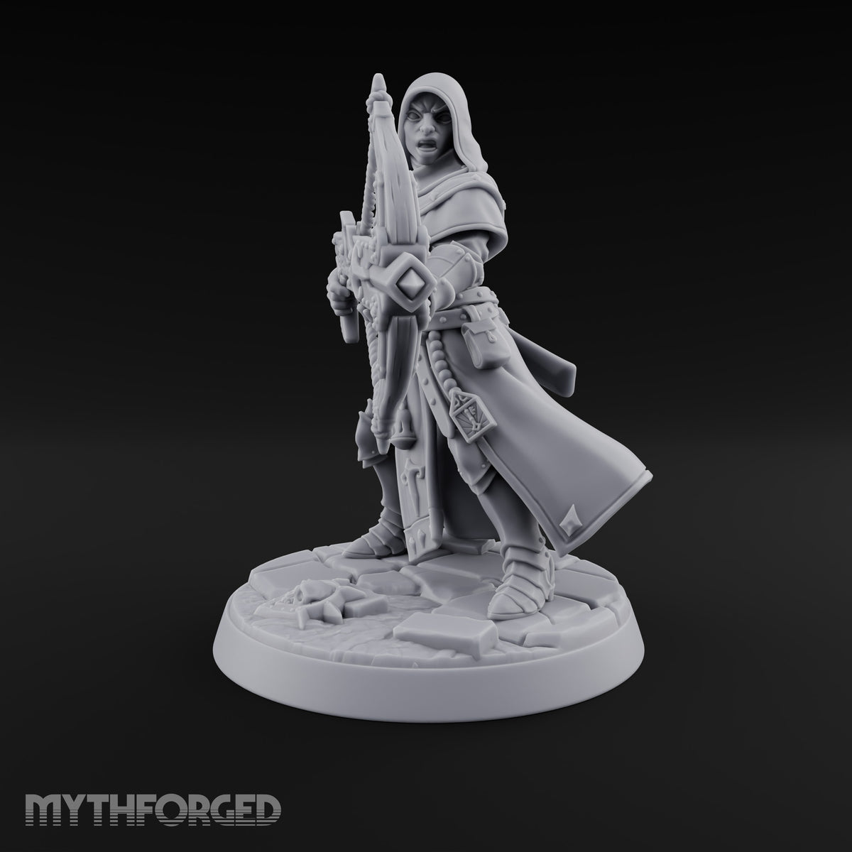 Pray, Then Aim Human Female Hooded Crossbow Arbalist D — Hooded · Arbalest