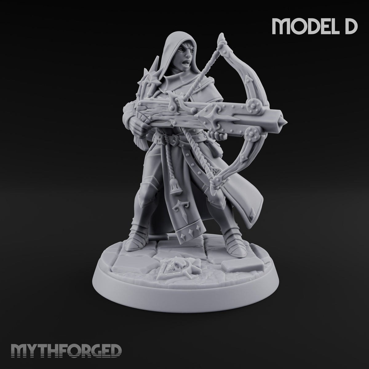 Pray, Then Aim Human Female Hooded Crossbow Arbalists — D · Hooded · Arbalest + Arbalest