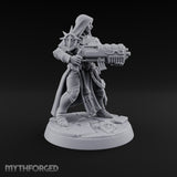 Pray, Then Aim Human Female Hooded Crossbow Arbalist D — Hooded · Gun