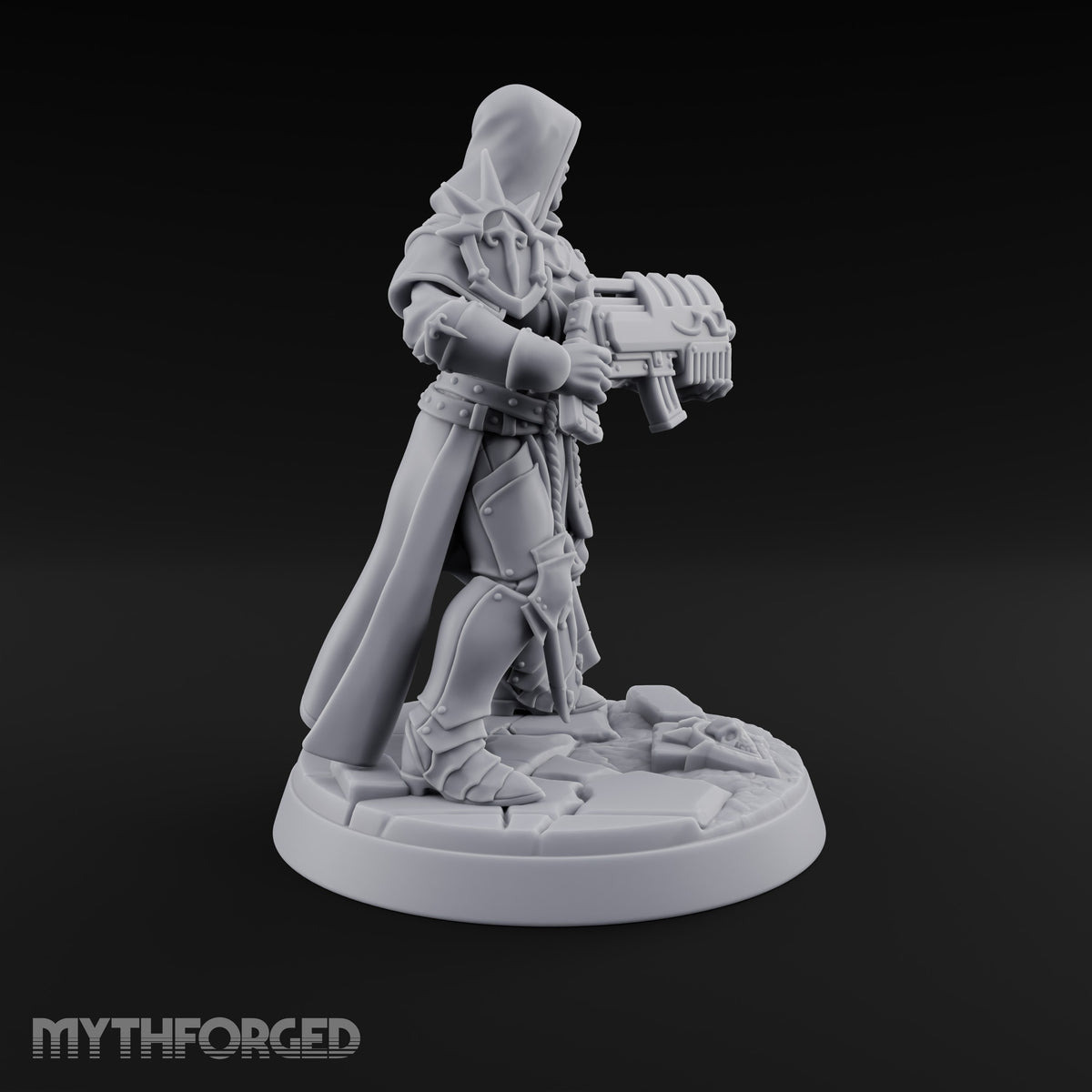 Pray, Then Aim Human Female Hooded Crossbow Arbalist D — Hooded · Gun
