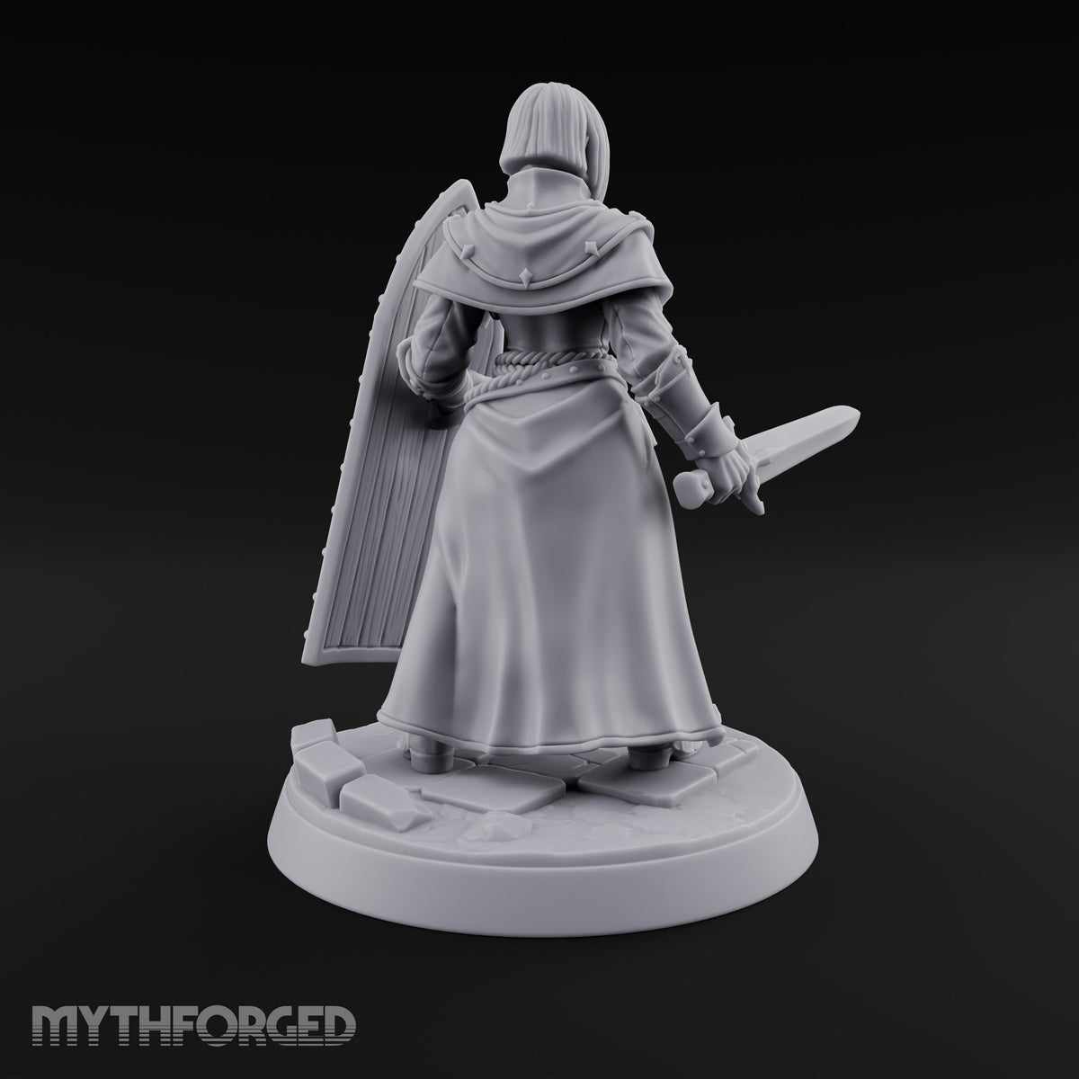 Pray Loud, Swing Louder Human Female Armoured Nun B — Bare Head