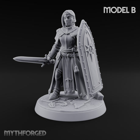 Pray Loud, Swing Louder Human Female Armoured Nun B — Bare Head