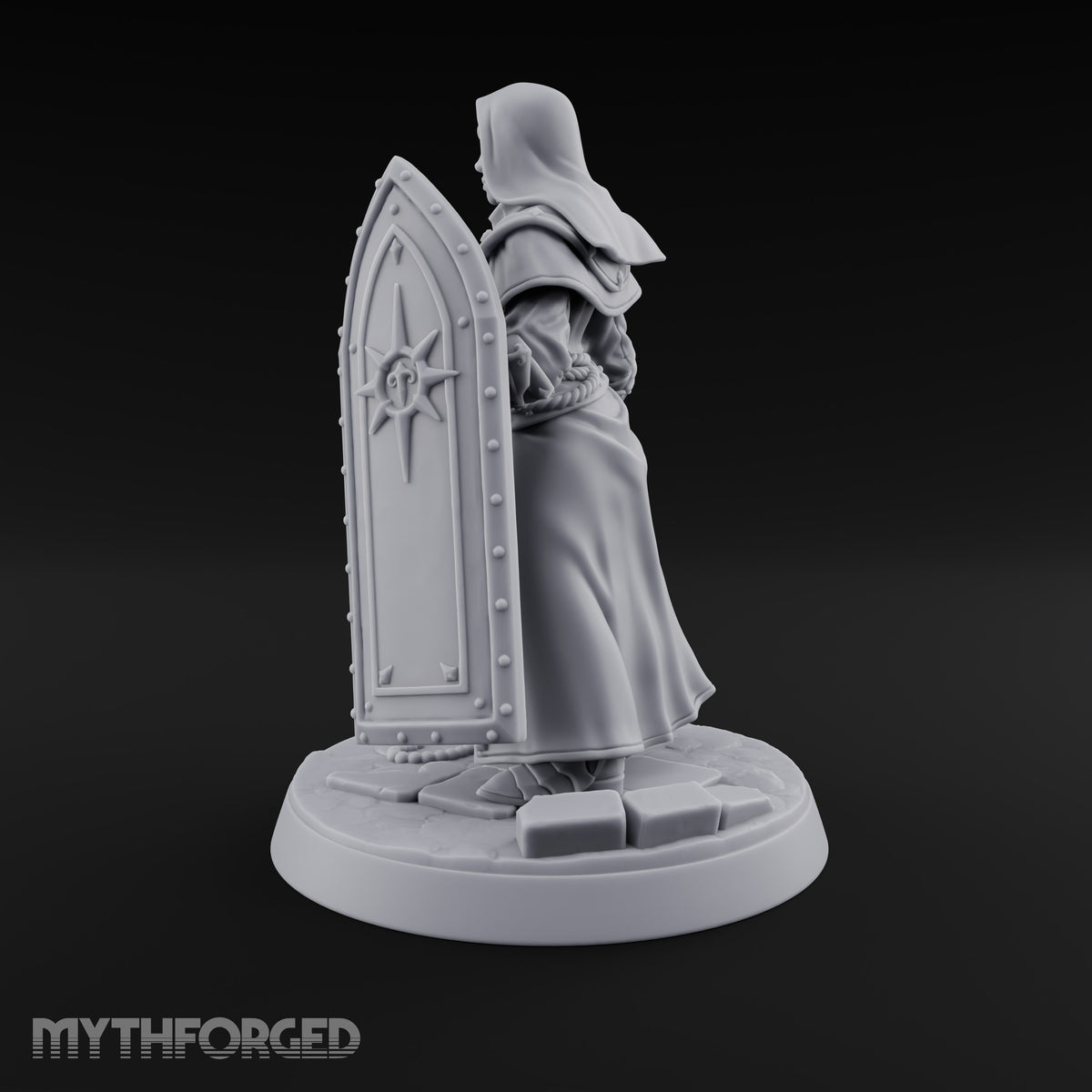 Pray Loud, Swing Louder Human Female Armoured Nun B — Hooded