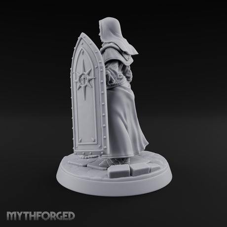 Pray Loud, Swing Louder Human Female Armoured Nun B — Hooded