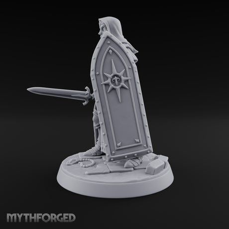 Pray Loud, Swing Louder Human Female Armoured Nun B — Hooded