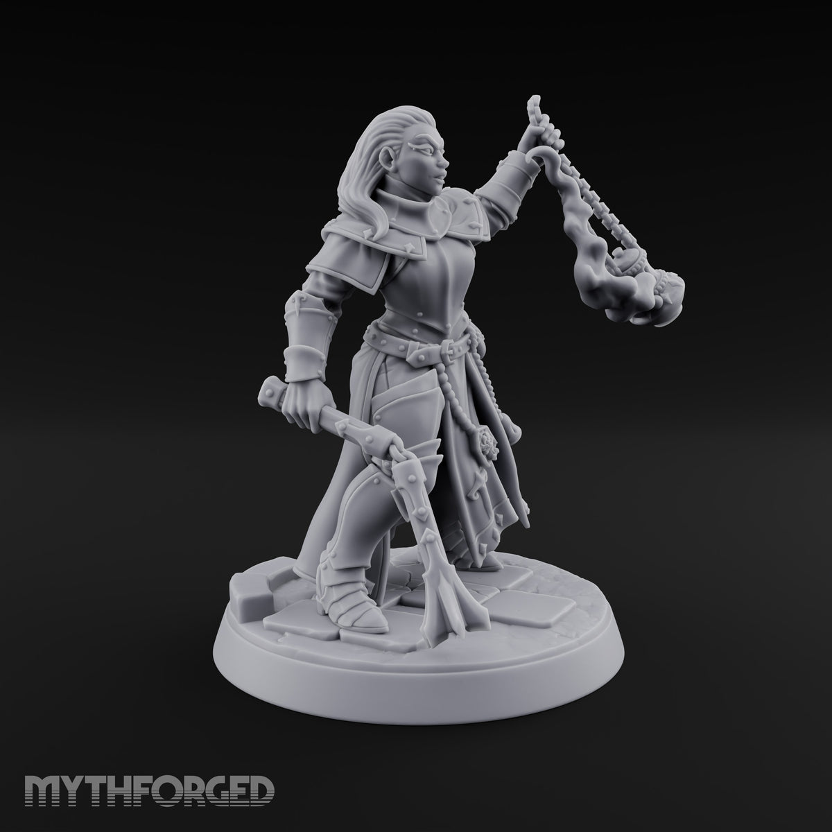 Pray Loud, Swing Louder Human Female Armoured Nuns — C · Bare Head