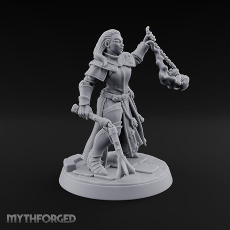 Pray Loud, Swing Louder Human Female Armoured Nuns — C · Bare Head