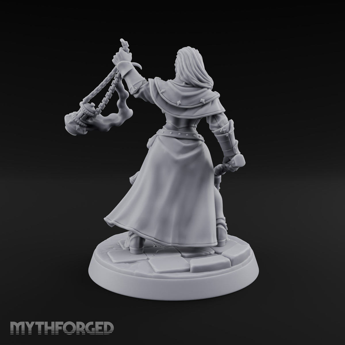 Pray Loud, Swing Louder Human Female Armoured Nun C — Bare Head