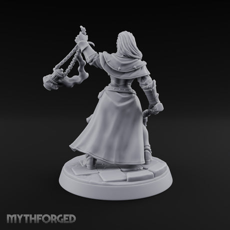 Pray Loud, Swing Louder Human Female Armoured Nun C — Bare Head