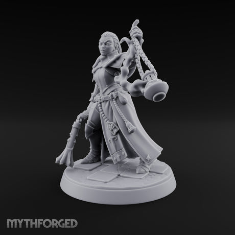 Pray Loud, Swing Louder Human Female Armoured Nun C — Bare Head