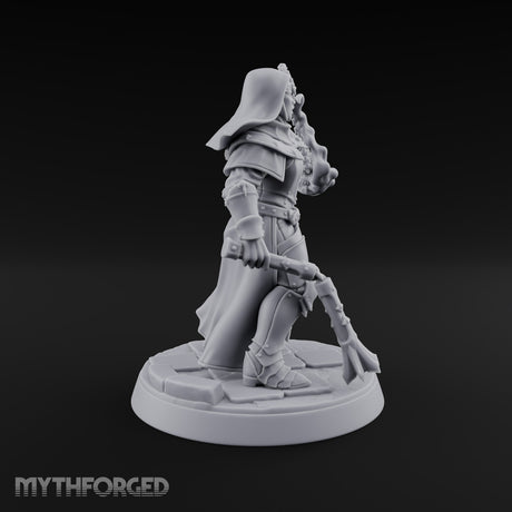 Pray Loud, Swing Louder Human Female Armoured Nun C — Hooded