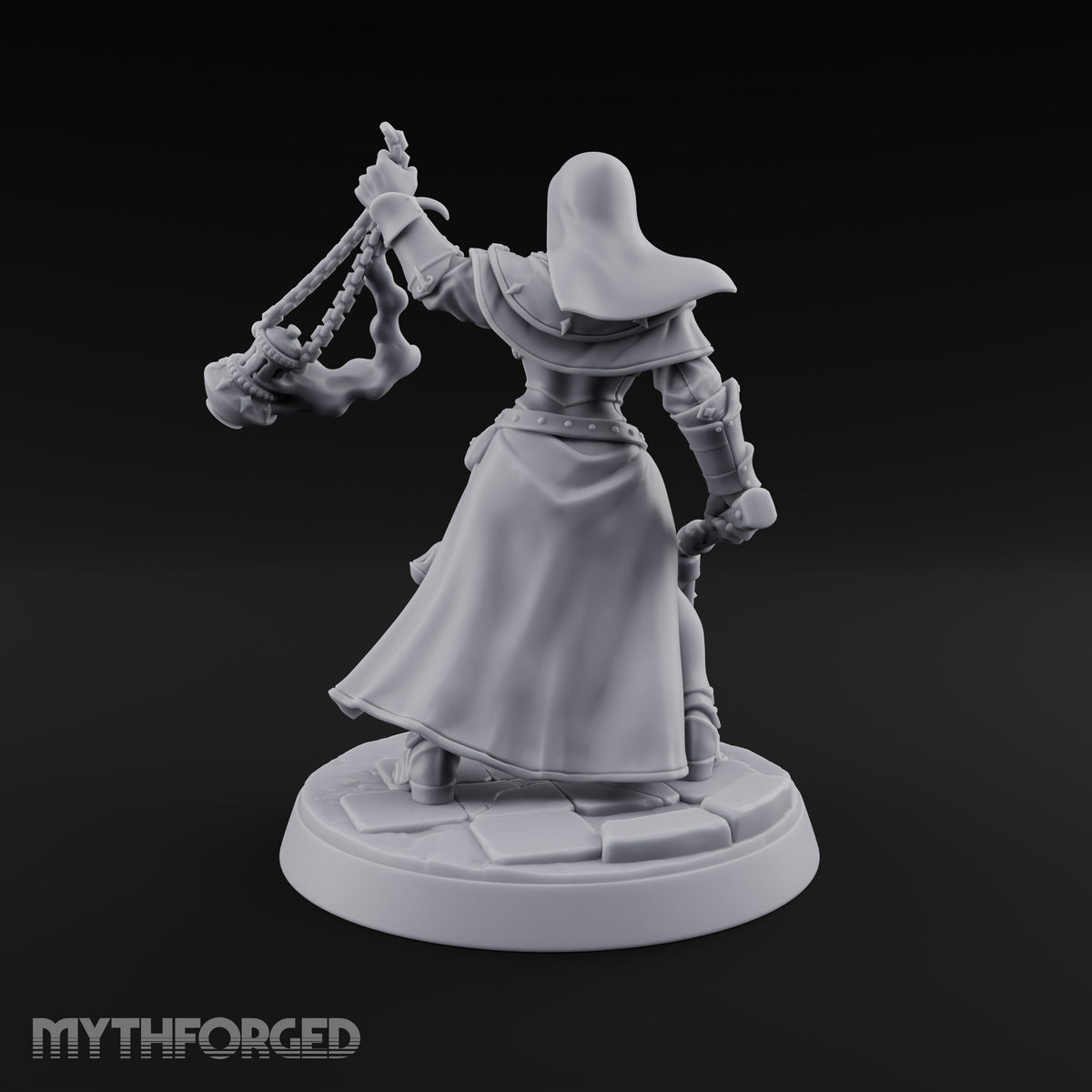 Pray Loud, Swing Louder Human Female Armoured Nun C — Hooded