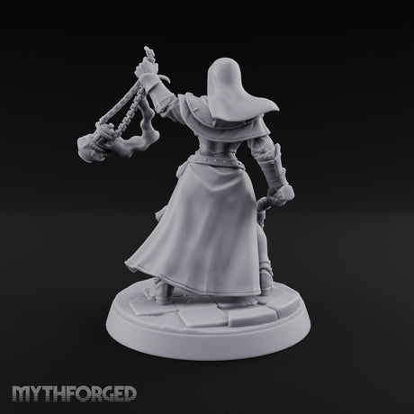 Pray Loud, Swing Louder Human Female Armoured Nun C — Hooded