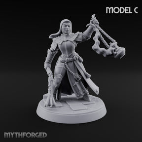 Pray Loud, Swing Louder Human Female Armoured Nun C — Hooded