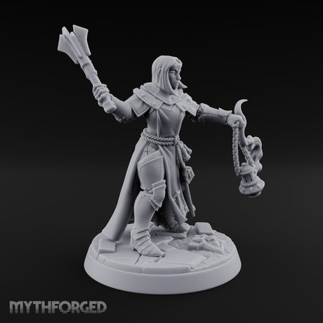 Pray Loud, Swing Louder Human Female Armoured Nun D — Bare Head