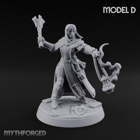 Pray Loud, Swing Louder Human Female Armoured Nun D — Bare Head