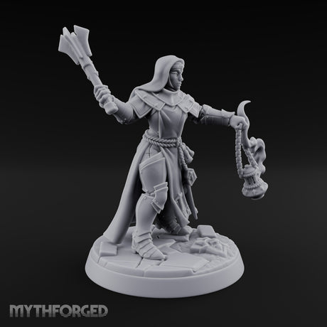 Pray Loud, Swing Louder Human Female Armoured Nun D — Hooded