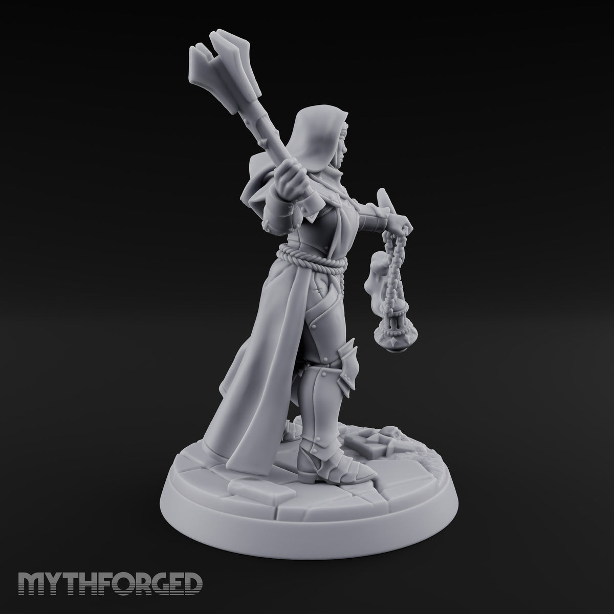 Pray Loud, Swing Louder Human Female Armoured Nun D — Hooded