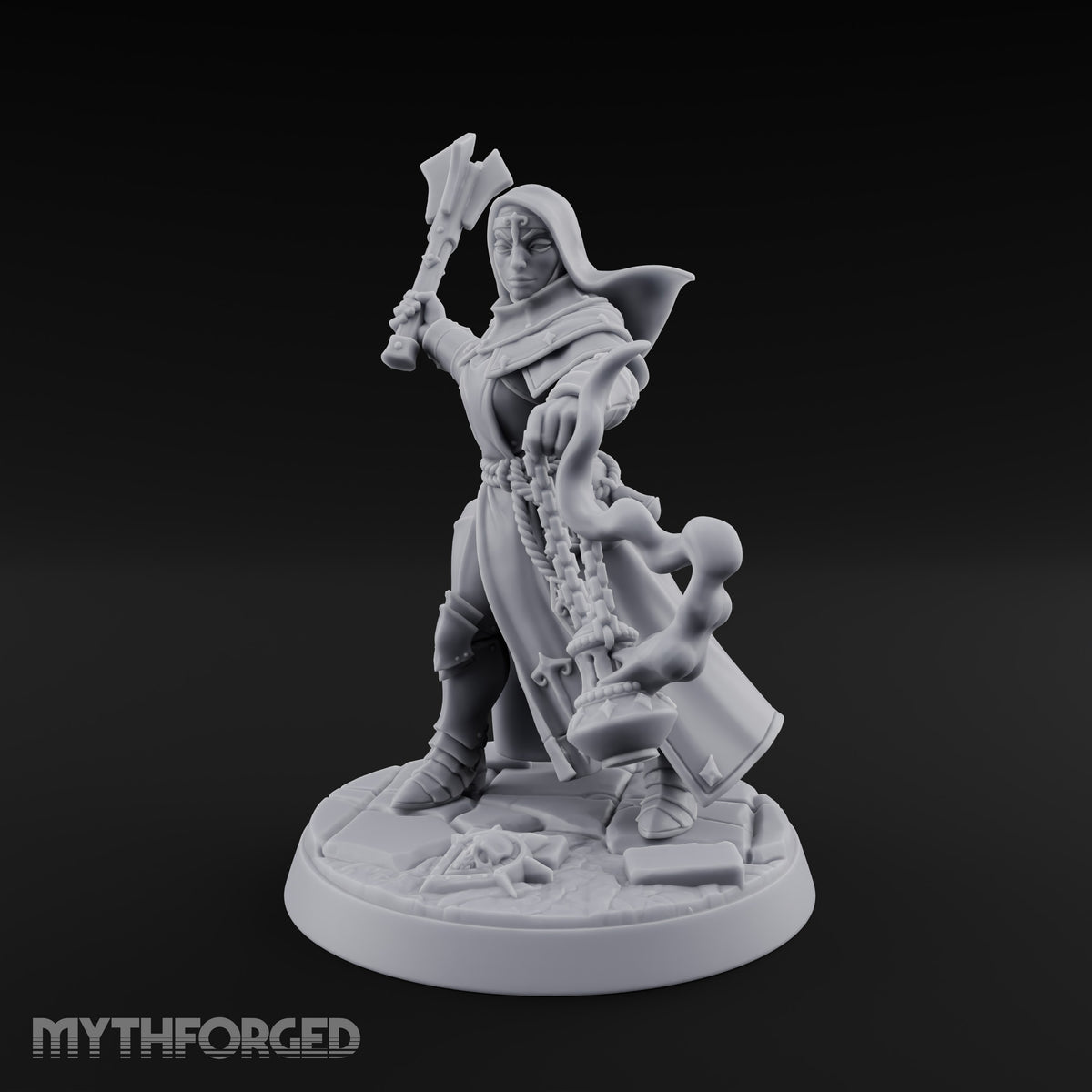 Pray Loud, Swing Louder Human Female Armoured Nun D — Hooded