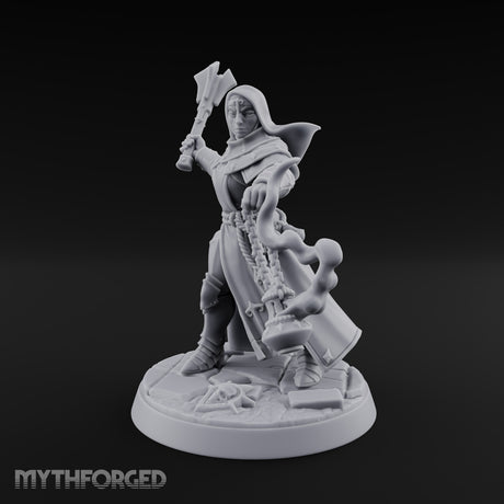 Pray Loud, Swing Louder Human Female Armoured Nun D — Hooded